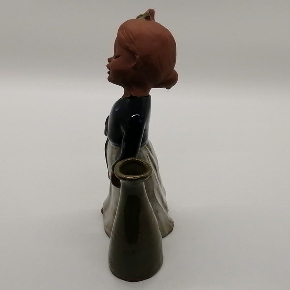 VTG Japanese Girl Figurine with Bud Vase - Picture 2 of 13